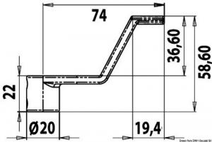 Leva ricambio alzap. mm 58,6